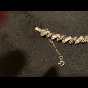 Sterling silver bracelet with cubic zirconia